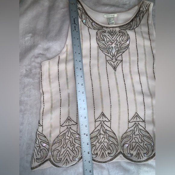 Forever Twenty-one embellished tank top Large Downton Abbey Vibe! - Picture 10 of 12